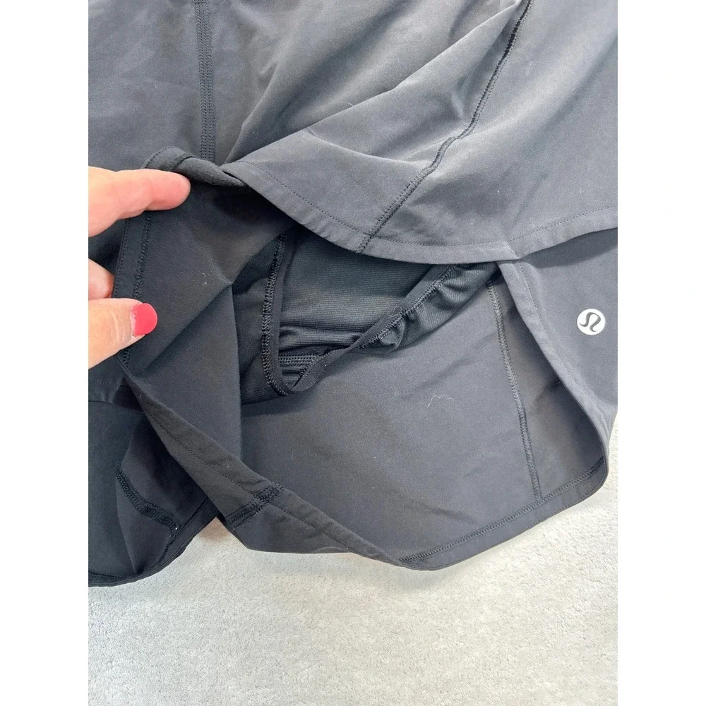Lululemon Speed Up Shorts Women 10 Black Mid Rise 4" Inseam Athletic Running - Picture 4 of 6
